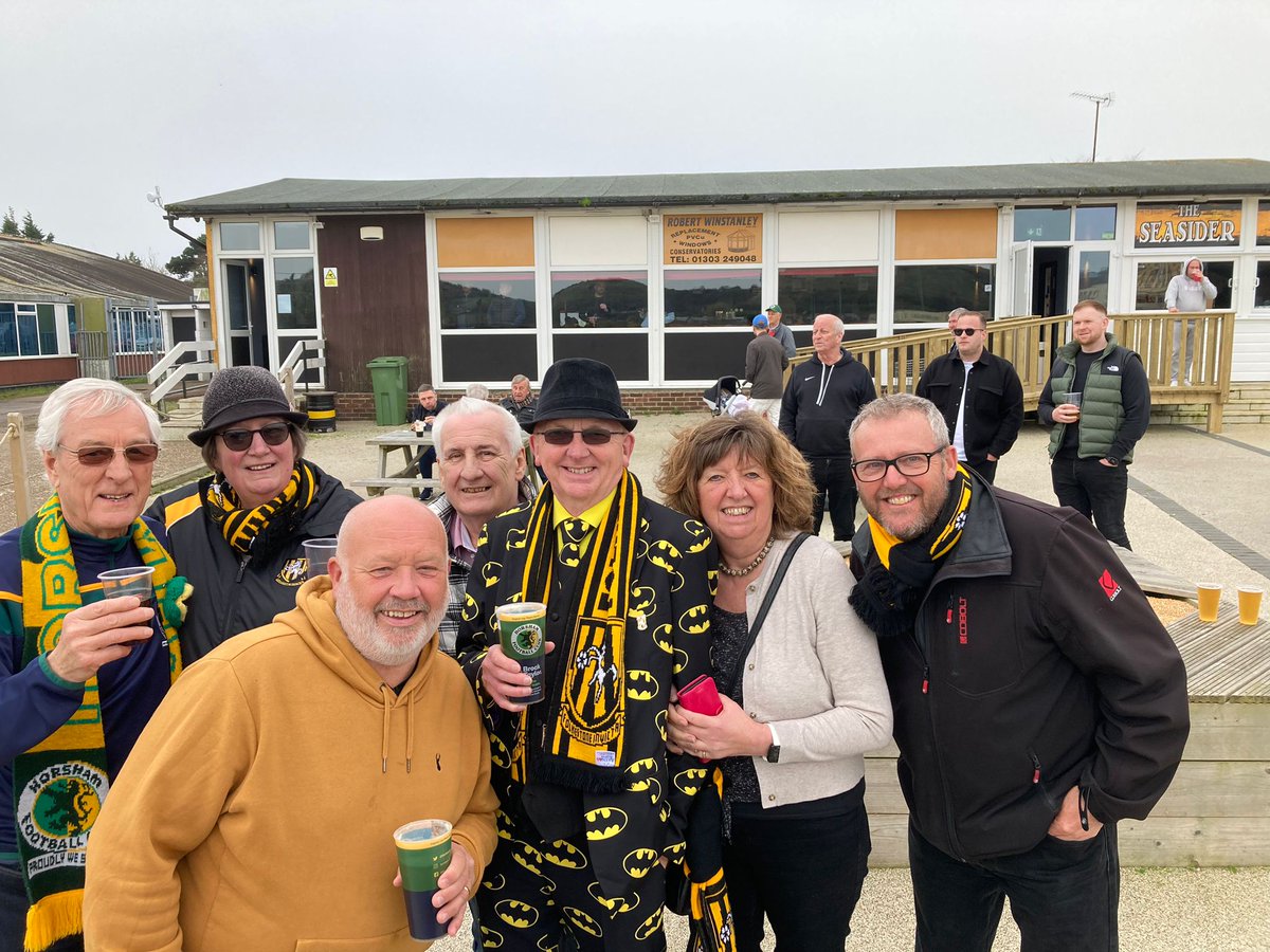 @HorshamFC good luck for tomorrow night from The Treehuggers at Folkestone Invicta 🖤🧡