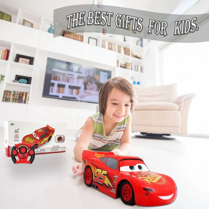 Rev up the fun with this thrilling Lightning McQueen RC car! 🏎️💨 Perfect for young racers ready to speed into action with a real working remote control. 🎮🚗 #fyp #LightningMcQueen #RCCars #Kachow #kidstoys