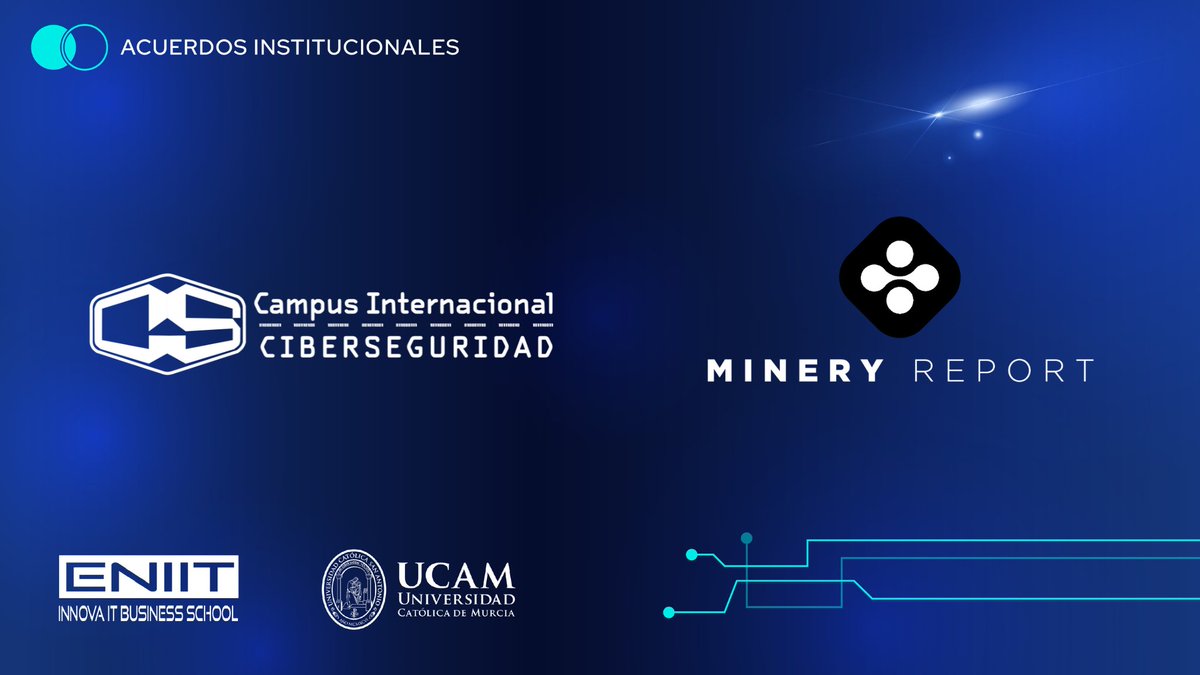 🎉 Estamos de Enhorabuena 🎉 

Hoy podemos anunciar nuestra nueva #alianza con @MineryReport, empresa líder en el sector de la Ciberseguridad y Transformación Digital que cuenta con grandes #CasosDeÉxito a sus espaldas.