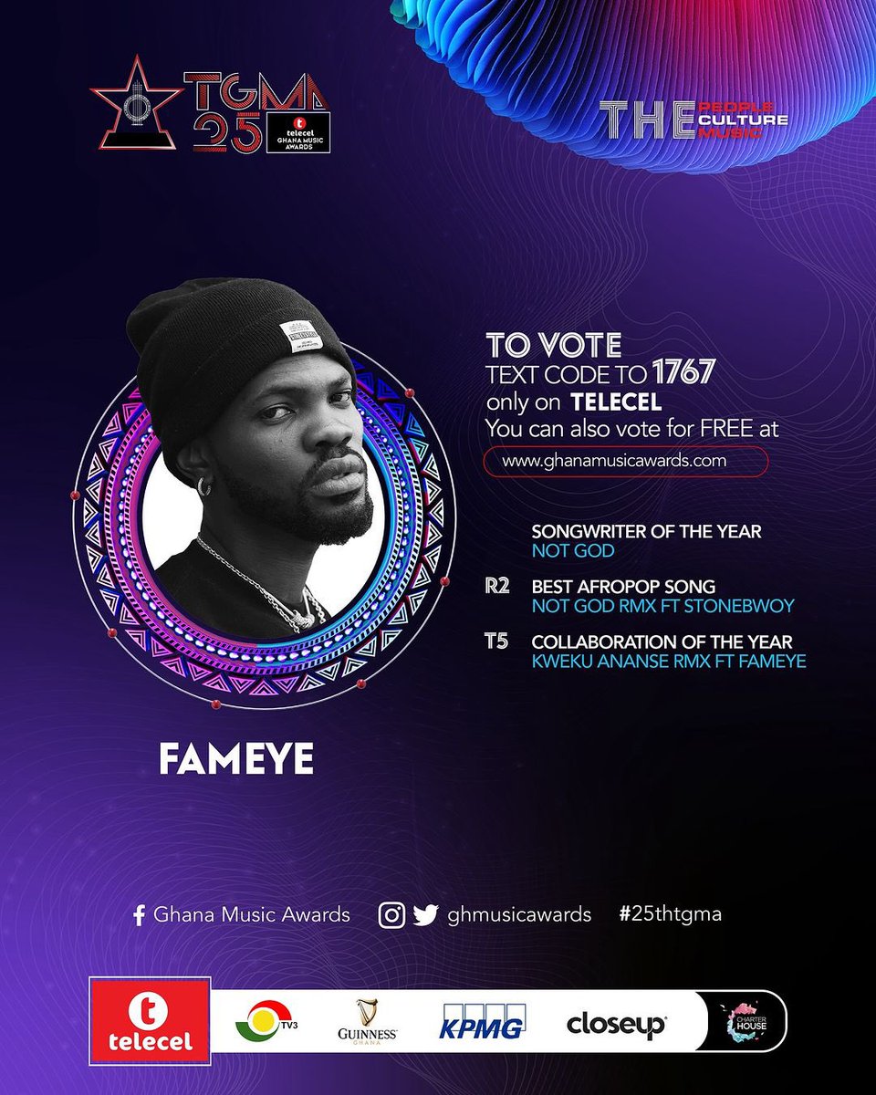 Family we need this !! Kindly remember to vote for Fameye💪