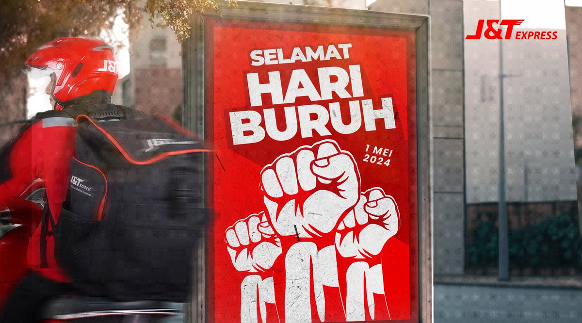 Selamat memperingati Hari Buruh Internasional. Setiap pekerja layak diapresiasi. Setiap pencapaian layak dirayakan setiap hari. Terima kasih atas semangat, dedikasi, serta kontribusi yang diberikan untuk bersama membangun bangsa. 🇮🇩💪 #jntexpressid #HariBuruh2024