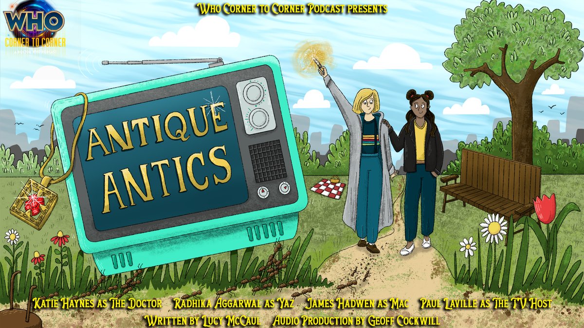 🐜'ANTIQUE ANTICS'🐜 Join The Doctor and Yaz as they investigate a mysterious antique, battle swarms of ants and deal with blackmail! Written by @LucyMcCaul. Starring @gabrielsangel44 @madradster @fitgeek_uk. Poster by @makeandcreate. Listen now - bit.ly/3wgO06A