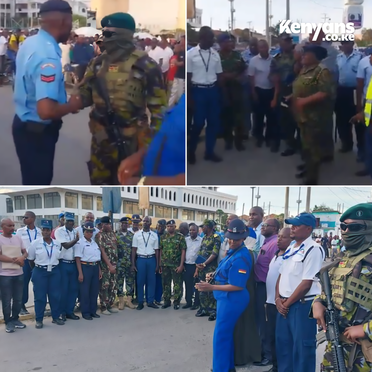 Police and KDF officers involved in the Likoni altercation hold reconciliation meeting