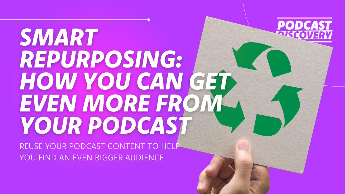 🔄 Do you recycle your podcast content? 🔄 You definitely should. What might feel like a lazy way to run your podcast feed... is actually just smart strategy. Find different ways you can reuse your podcast episodes:podcastdiscovery.com/2024/04/29/reu…