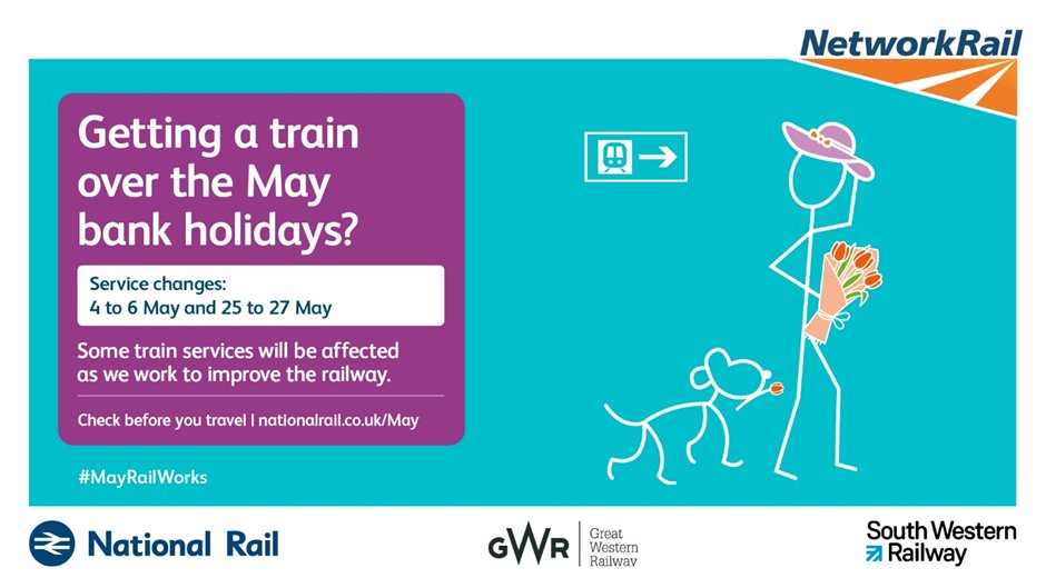 🗣️📢MAYking it known that our #MayRailWorks between #Southampton, #Basingstoke and #Fareham start this Saturday 🌷🌷🌷

🚏🚌Buses will replace some trains so please check before you travel at nationalrail.co.uk/travel-informa…