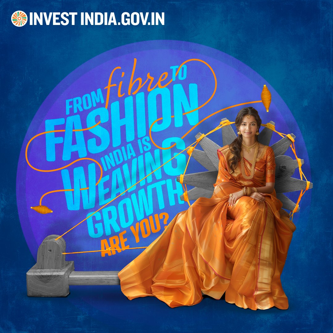 Delve into the #textile sector of India - the 2nd largest employment provider in the country, where every thread weaves a story of growth, self-reliance and prosperity. 👗 Invest in the fabric of the future today! bit.ly/textiles-appar… #InvestInIndia #TextileIndustry