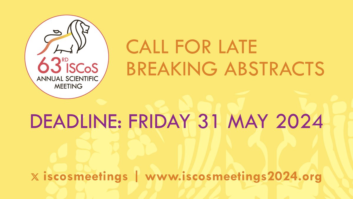 📣CALL for LATE-BREAKING ABSTRACTS We are offering an opportunity for you to submit a late-breaking abstract and gain a chance to share your work with an international audience of SCI experts. Late-breaking abstracts are novel, critically important research developments that…