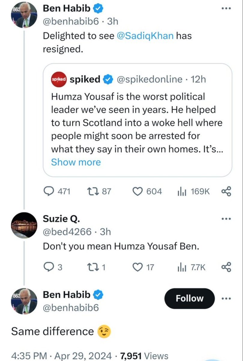 ben habib was born in karachi and is a pakistani.

this is a whole other level of cognitive dissonance.

i’m starting to think the likes of him, suella braverman and priti patel have actually deluded themselves into thinking they’re white at this point.