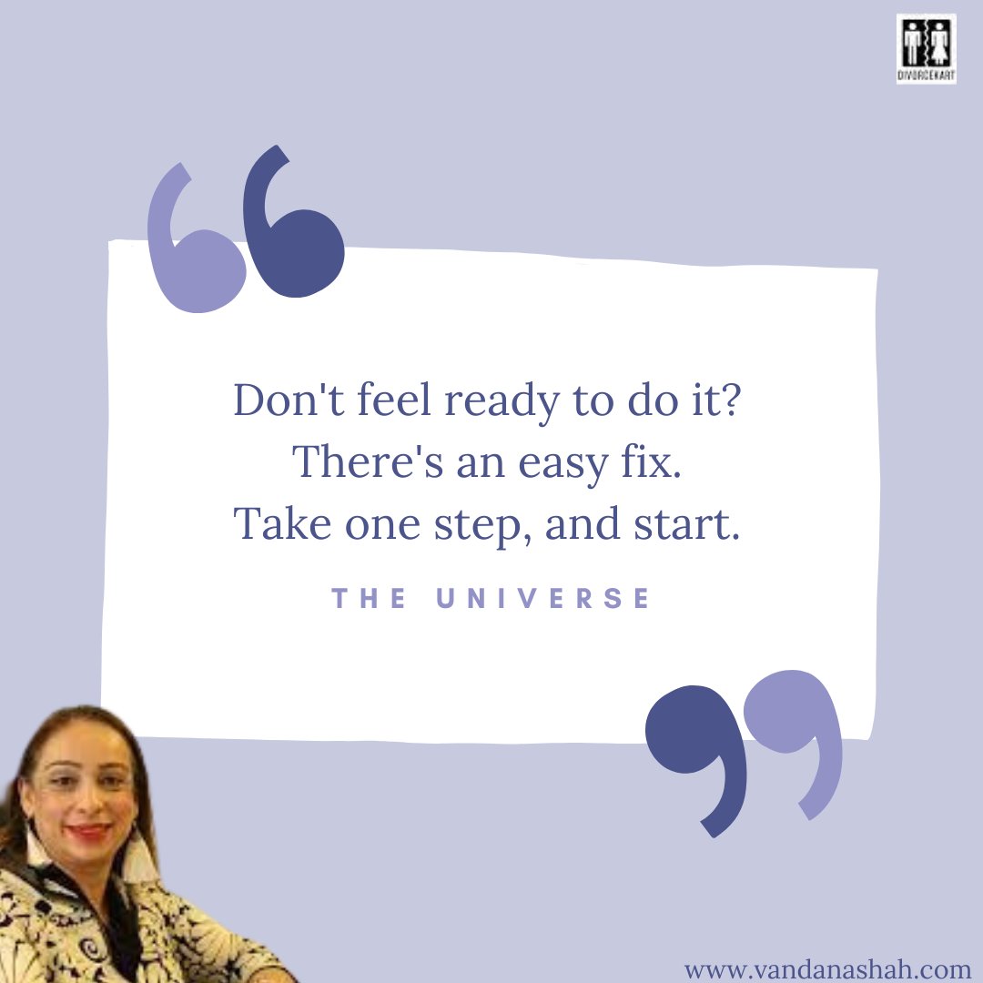 👉Don't feel ready to do it? There's an easy fix. Take one step, and start. #vandanashah #advocate #mumbai #lawyer #quotes