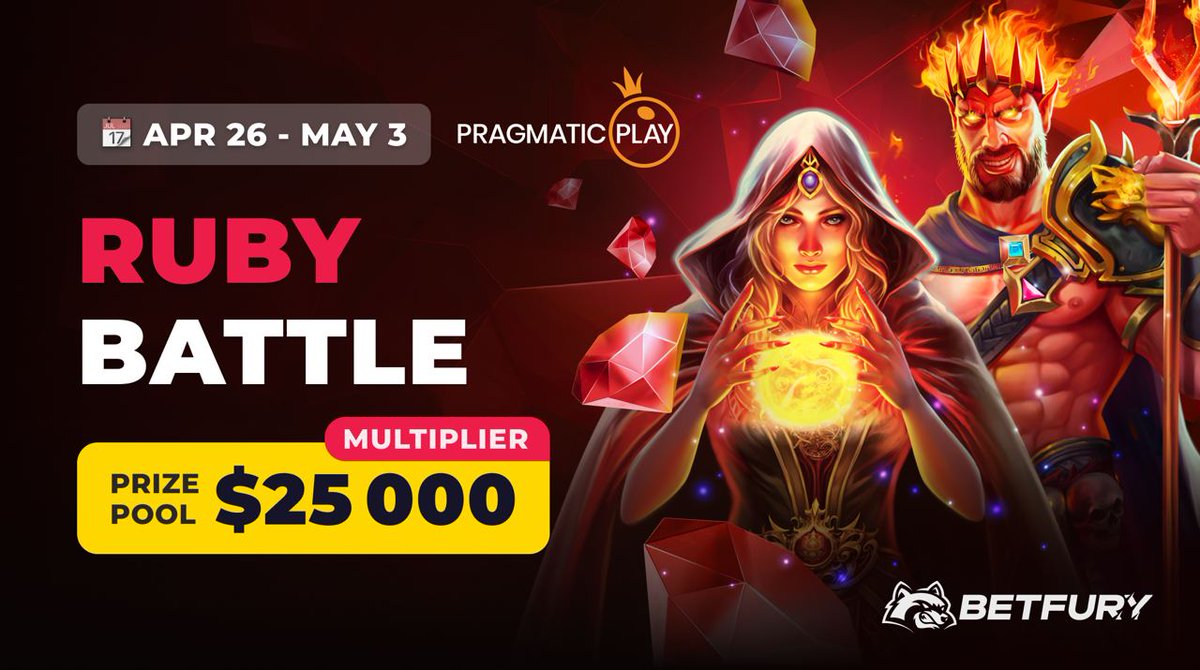 🔥Just a friendly reminder to share $25 000! Join the Pragmatic Ruby #Battle, collect Gems points, & get #rewards: → betfury.tv/Ruby_Battle Tap ♥️ & head to #win