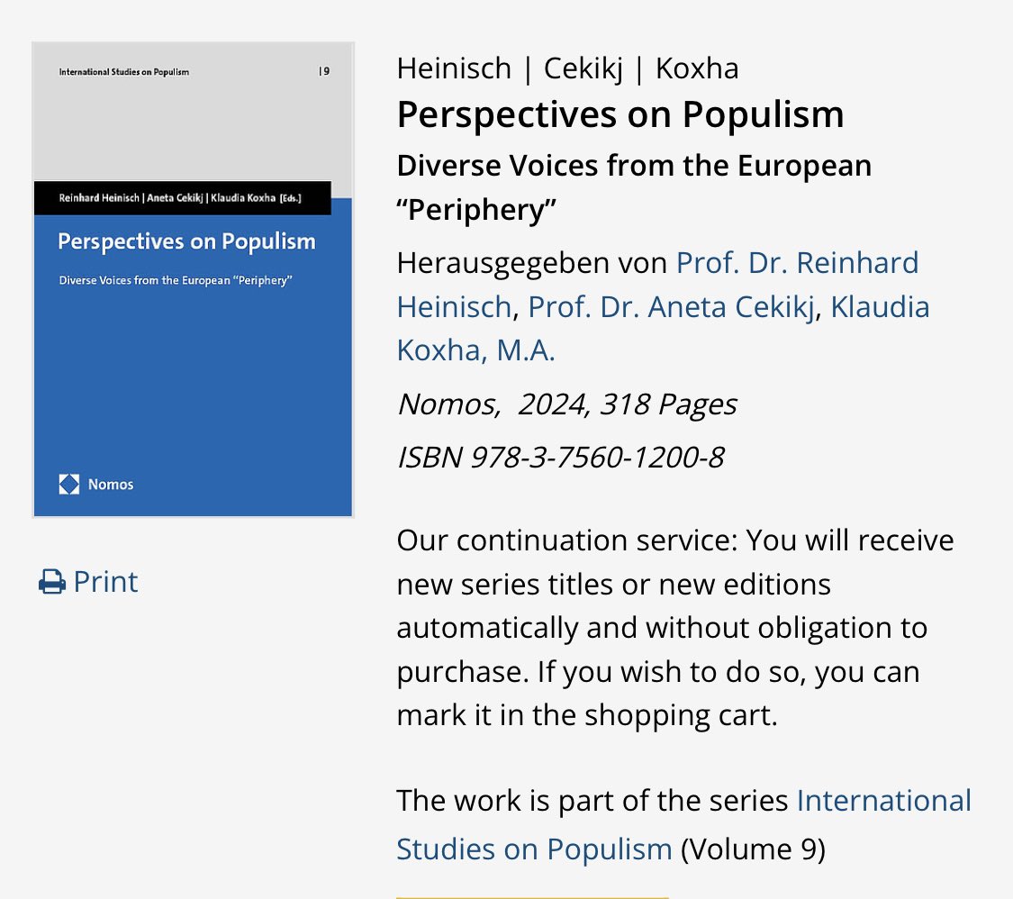 OUT NOW! Coedited with Aneta Cekikj & @KlaudiaKoxha: Perspectives on Populism; Diverse Voices from the European Periphery. A study of populism in counties that ordinarily receive least attention; from Albania and Armenia to Bosnia, Georgia, Kosovo, N Macedonia, etc. Check it out!