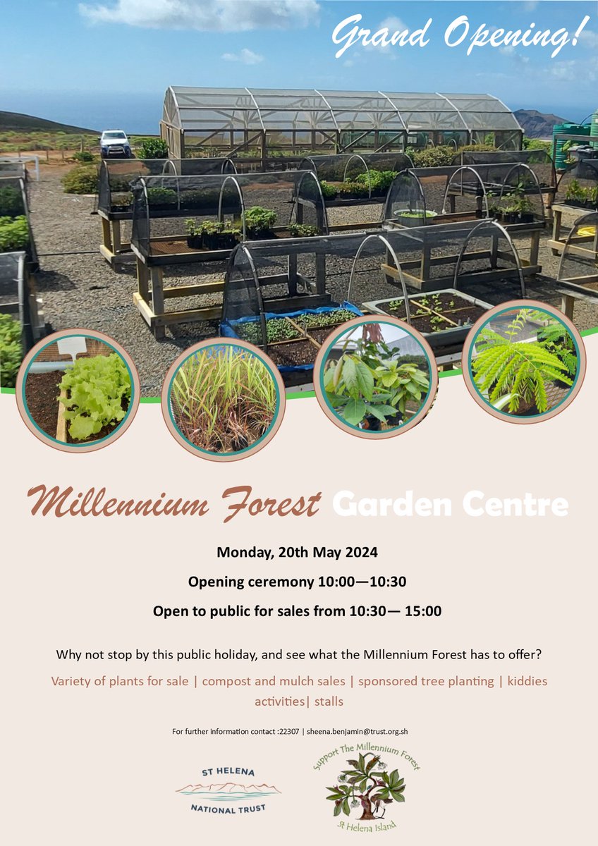 Another great milestone for the Millennium Forest 🎉🎉
Support the team and the forest. 🌱🪴☘️🍃
🌺🥀
Why not stop by this public holiday? 

#StHelenaIsland #StHelena #StHelenaNationalTrust #growlocal #millenniumforest #sustainability #plants
