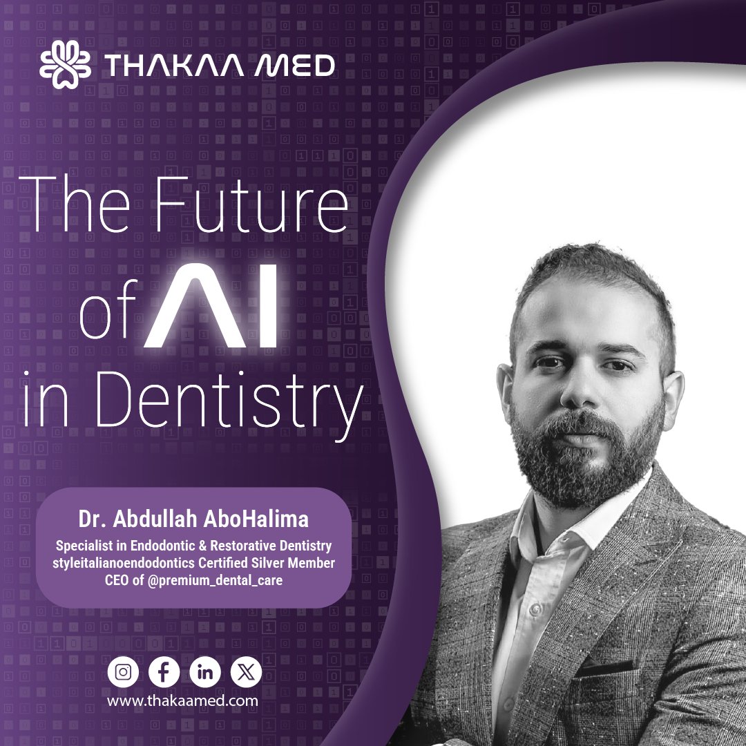 Explore the boundless potential of AI in dentistry🦷 through the perspectives of experts delving into its depths✨
with Dr . Abdullah Abo Halima : Specialist in Endodontic & Restorative Dentistry at  @styleitaliano  Endodontics as a Certified Silver Member
CEO of Premium Dental…