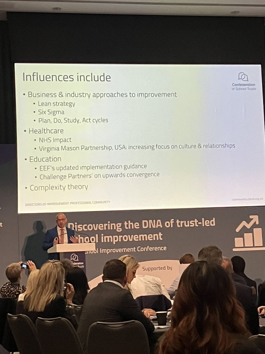 Brilliant to see ideas covered in my @CranfieldUni @cranfieldmngmt Executive MBA being discussed @CST_London 2024 School improvement Conference - lots in business we can take & learn from to make our schools & Trusts better! @EducationEACT #WeAreEACT