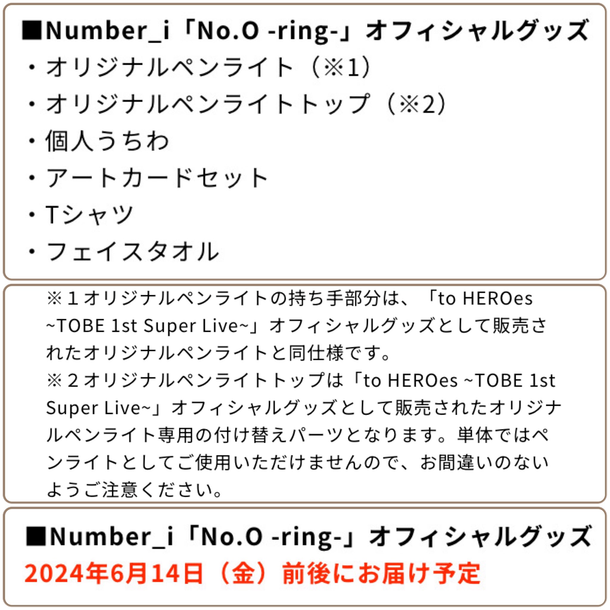 Number_i「No.O -ring-」オフィシャルグッズ フェイスタオル