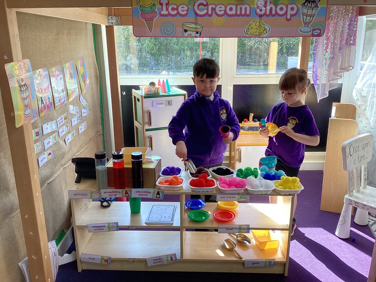Anyone for ice cream? Our new shop keepers are loving their new shop in the classroom! #Reception #MrsS