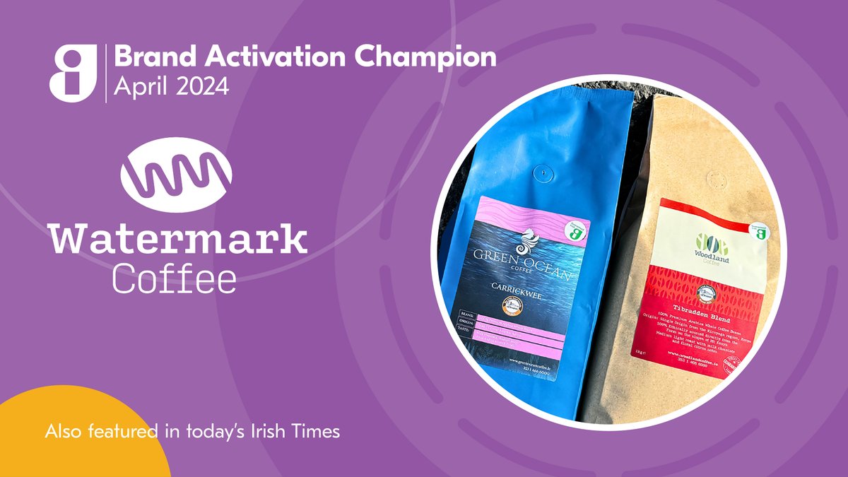 @Watermark_ie have been awarded the Brand Activation Champion Award for April 🎉

Watermark coffee Ireland bring the world’s finest coffee equipment, most innovative technology and award winning coffee brands. 

#AllTogetherBetter #BrandActivation