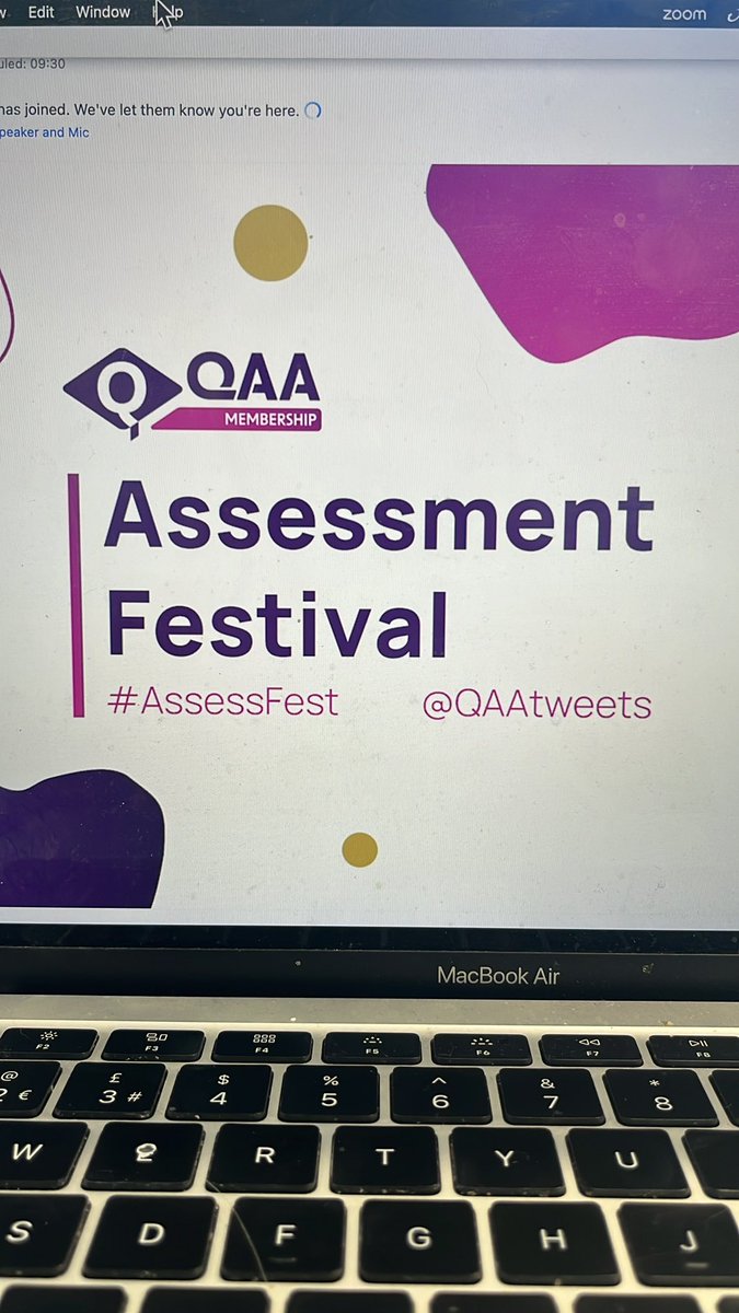 Looking forward to talking assessment in blocks with @intbus000 at @QAAtweets #AssessFest this morning!