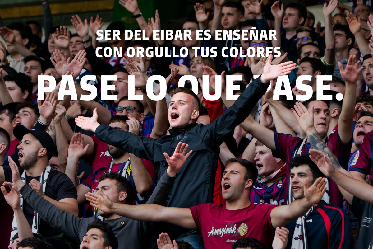 🫀 Ser del Eibar es enseñar con orgullo tus colores 𝐏𝐀𝐒𝐄 𝐋𝐎 𝐐𝐔𝐄 𝐏𝐀𝐒𝐄. 👣 𝐒𝐈𝐍𝐈𝐒𝐓𝐔 dezagun gure bidean! #BetiArmaginak⚔️