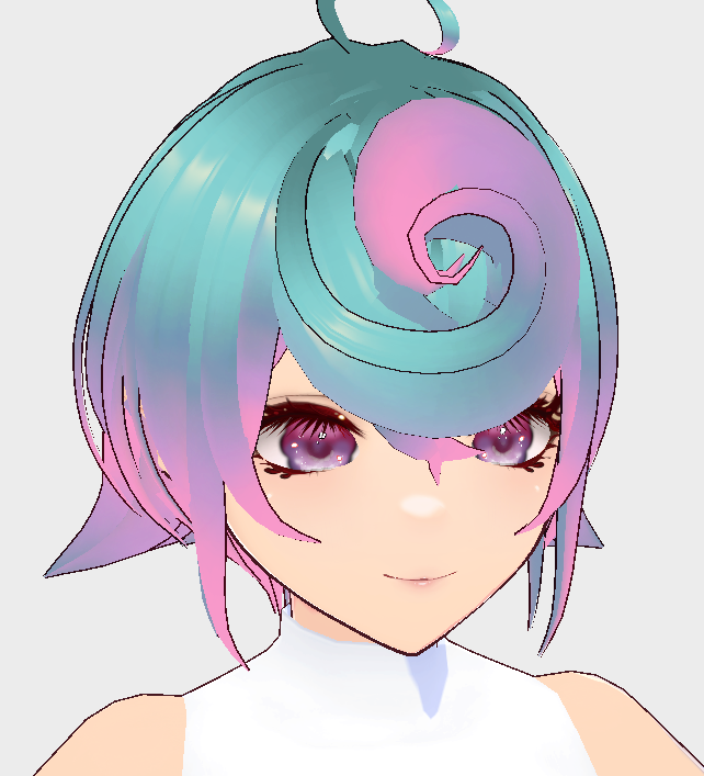 dipping my toes into vroid LOOK AT MY HAIR SWIRL