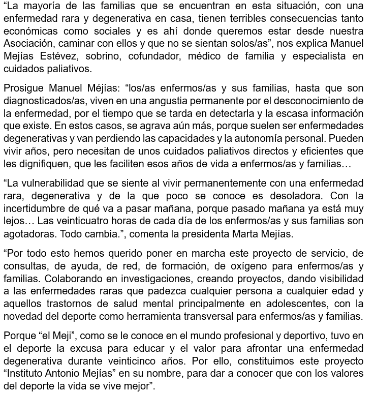 ❤️🖤Hoy 30 de abril nace la ‘Asociación Instituto Antonio Mejías’ cuyos fines principales son ayudar a las personas más vulnerables desde el espíritu de vida de los valores deportivos. 📆Hoy cumpliría Antonio Mejías 83 años (1941-2015) 📸Miembros y carta fundacional