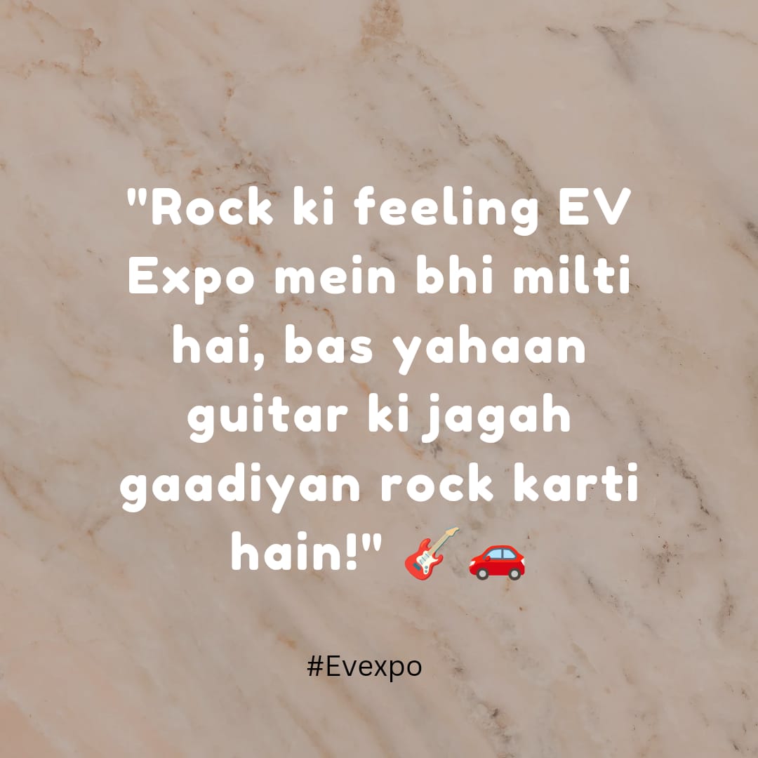 'Charged up and ready to roll! 🚗⚡ The future of transportation is here at EvExpo.'

#revolution  #electricconversion #electricbikes #electricbattery #ElectricVehicles  #electriccar #electricscooter #electricrickshaw #memesdaily #Futures  #futureofindia #trendingmemes