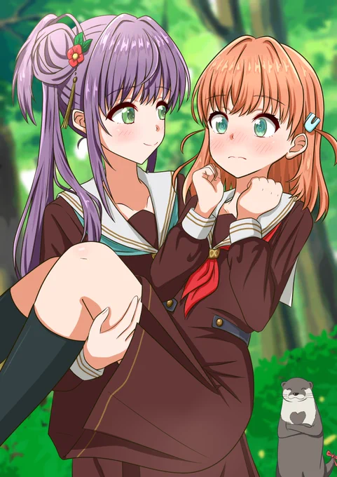 第1話より花帆と梢センパイ出会いのワンシーン#蓮ノ空美術部 #思い出の蓮ノ空 