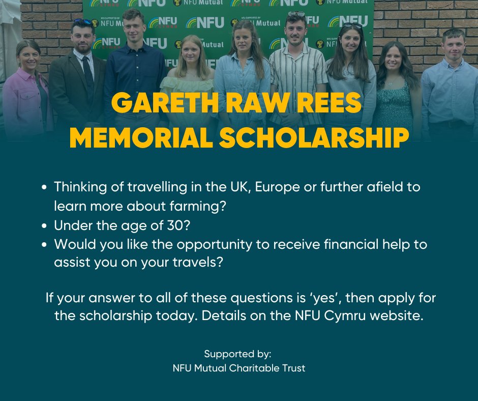 Want the chance to travel the world? This year's Gareth Raw Rees Memorial Scholarship is making £3,000 available for applicants considering travelling to learn more about agriculture. Apply now ➡️ow.ly/EYOr50RscmE