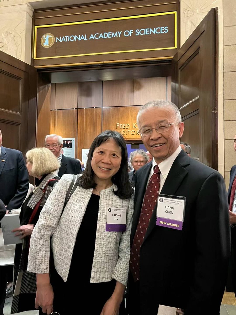 Newly inducted members of the US National Academy of Sciences: @XihongLin and Gang Chen.