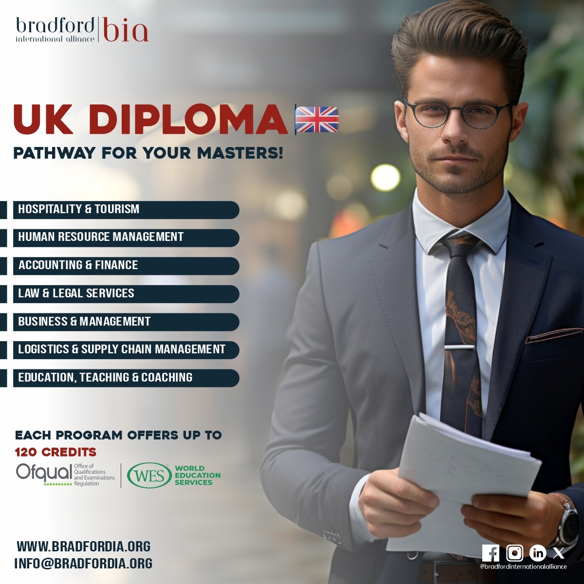 Dreaming of a Master's degree? Our UK diploma courses are your stepping stone! 🚀 Earn up to 120 credits recognized by Ofqual & WES, getting you closer to your academic goals. 📚 Study online at your pace. Make your dream a reality! #UKDiploma #OnlineLearning #Ofqual #WES
