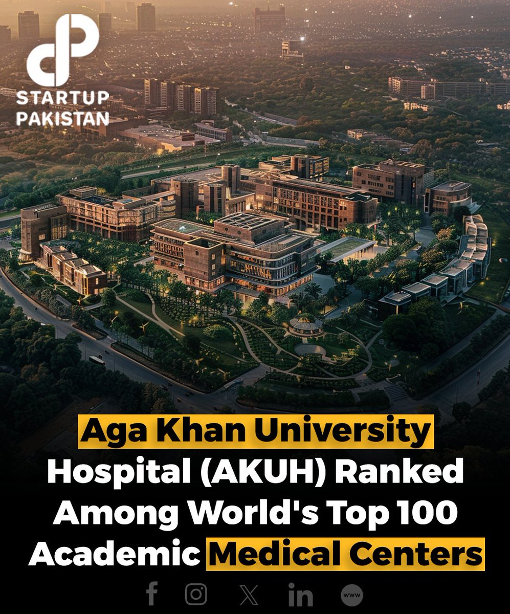 The Aga Khan University Hospital (AKUH), located in Karachi, has achieved recognition as one of the top 100 Academic Medical Centres (AMCs) worldwide, according to the latest Brand Finance 2024 Global Top 250 Hospitals’ report.

#Aghakhanuniversity #rankedtop100 #MedicalCenters