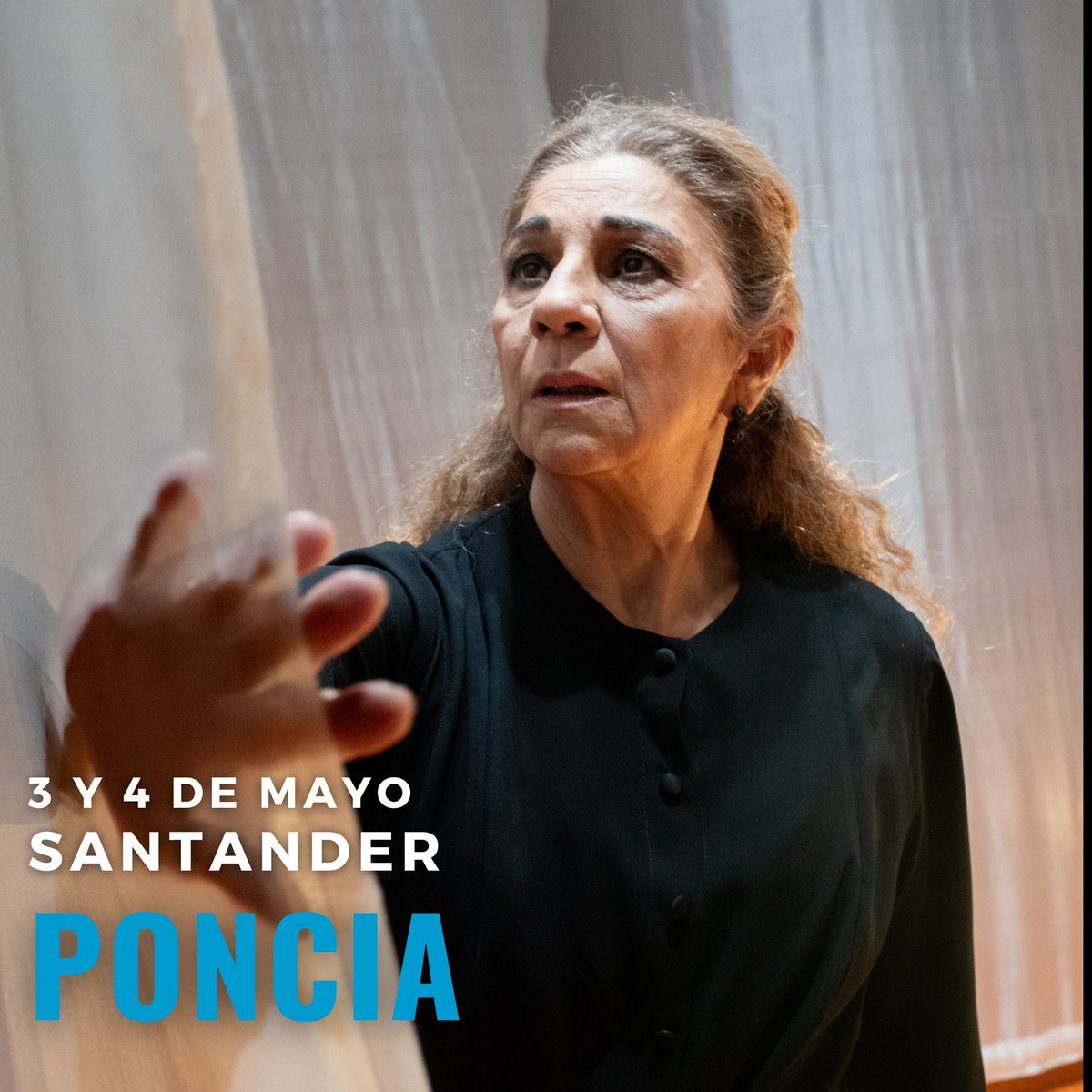 Los días 3 y 4 de mayo 🗓️,  @sarandonga55 y su  #Poncia llegan al @PFCantabria de #Santander 📌

Una obra escrita y dirigida por #LuisLuque a partir de #LaCasaDeBernardaAlba de #Lorca 🌹

#Santander, ¡os esperamos en el teatro!🎭

@JCimarro