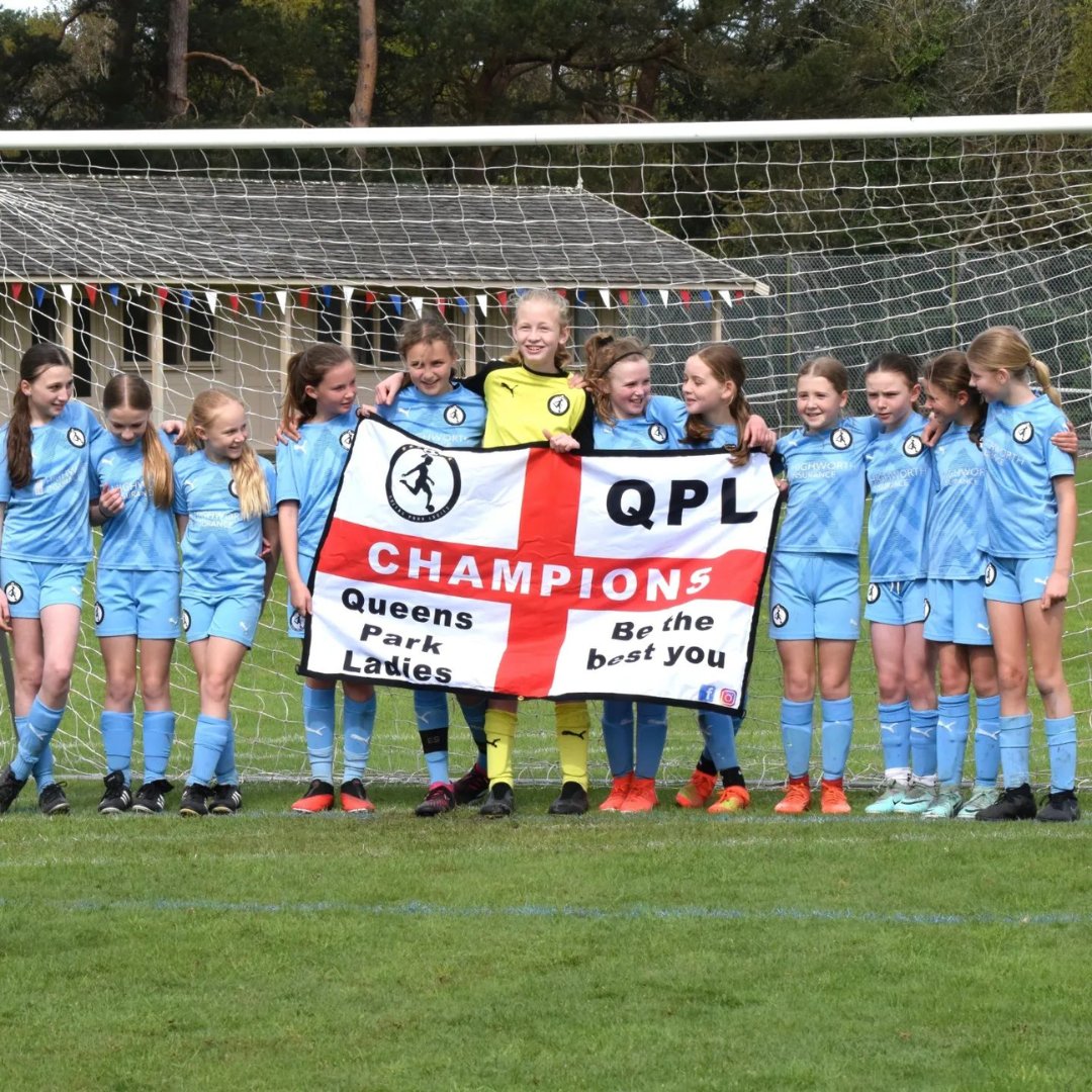 Undefeated in an all-boys league⚽ Queens Park Ladies under 12s team has made history by winning their local Bournemouth Boys League title. Highlights of the QPL's season included 18 wins, 4 draws, 0 losses and 61 goals 🎉 #womensfootball #girlsfootball