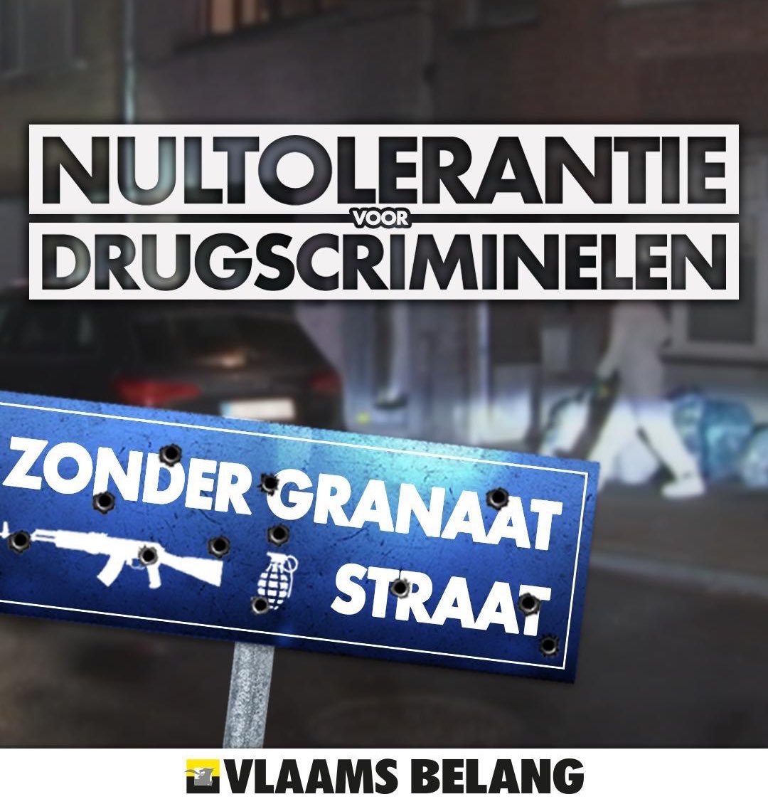 Vannacht opnieuw aanslag met brandbom ditmaal in De Gounodstraat in #Antwerpen. De drugsmaffia voelt zich onaantastbaar. Bestel de ‘Zonder Granaat Straat’-affiche via info@vlaamsbelangantwerpen.org #WarOnDrugs