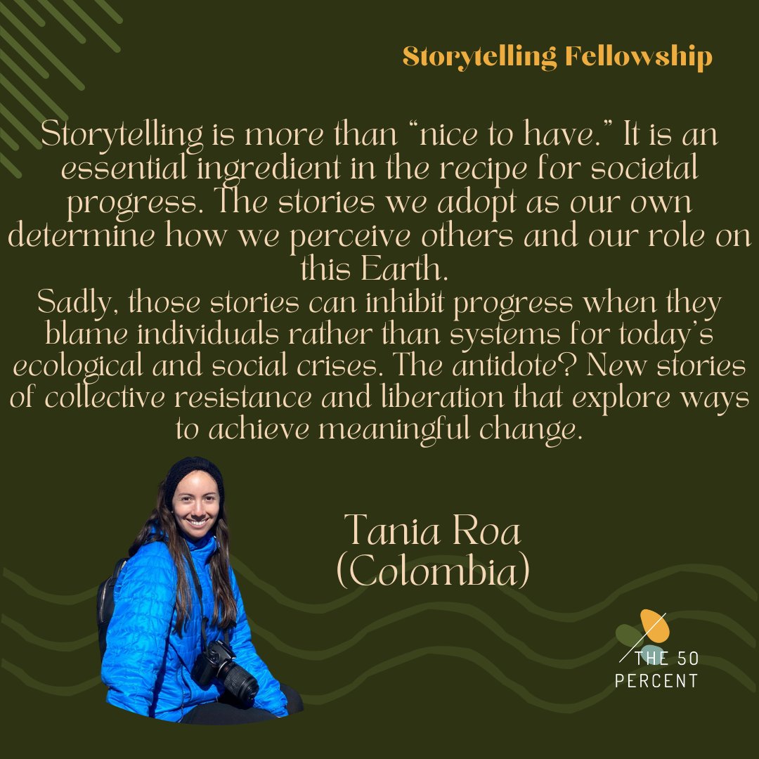 #StorytellingFellowship alumni, Tania Roa🇨🇴, on the experience: 'Storytelling is more than 'nice to have.' It is an essential ingredient in the recipe for societal progress.'