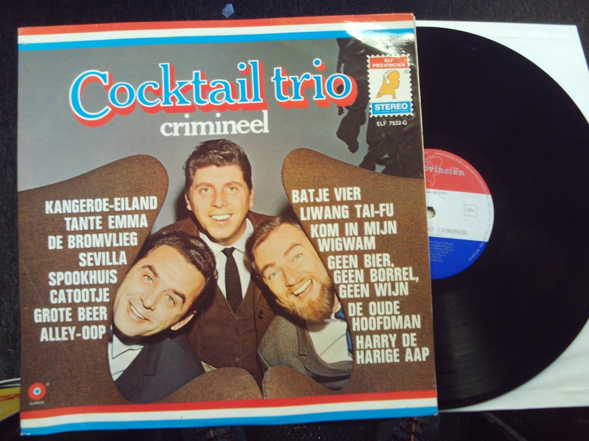 Good morning! 

Cocktail Trio – Crimineel 
(Dutch Elf Provinciën Records 14 track #vinyl compilation LP 1970) 

#sixties #pop #novelty #europop #Netherlands #vocal #60smusic