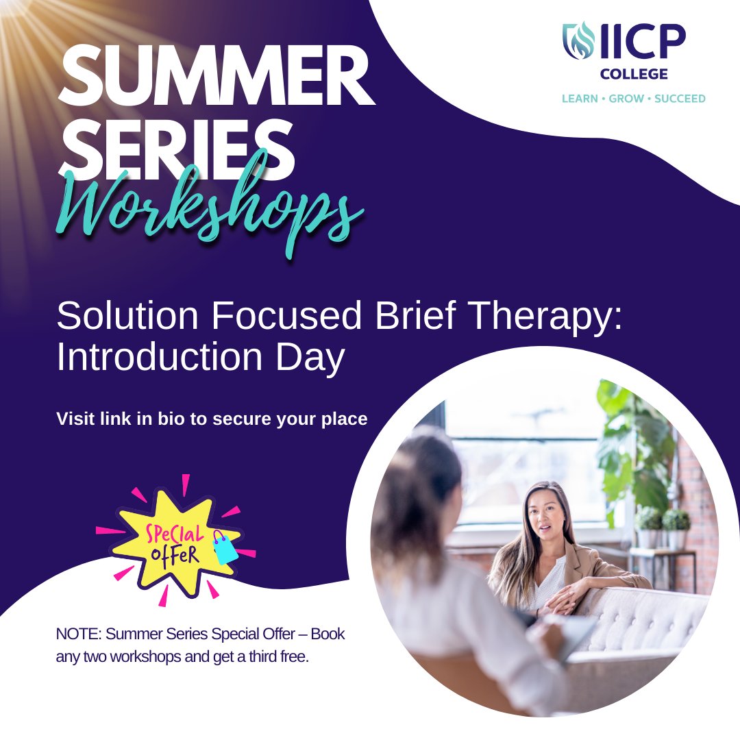 🌞 Summer Series SFBT is an approach that is more concerned with helping people finding solutions to their life problems than with exploring the ways in which these problems developed. #CPDcourses #cousellingskills #solutionfocused
