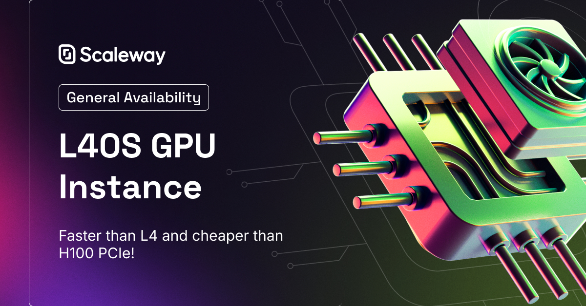 Did you notice it? 🧐 Because it’s official... The L40S #GPU Instances are one click away from you within Scaleway Console. Give it a try, and let us know what you think of this new versatile Instance for #AI. 🔗 ow.ly/zqe250RqNjV