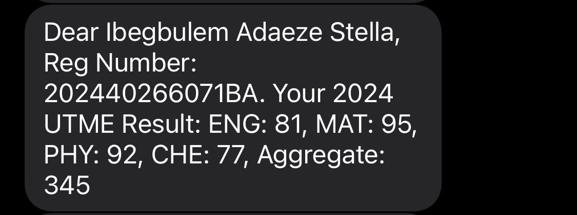 Damn, just saw my little sister jamb result, she got 345

And she only wrote this to win a bet against me, she didn’t have to go this hard💀