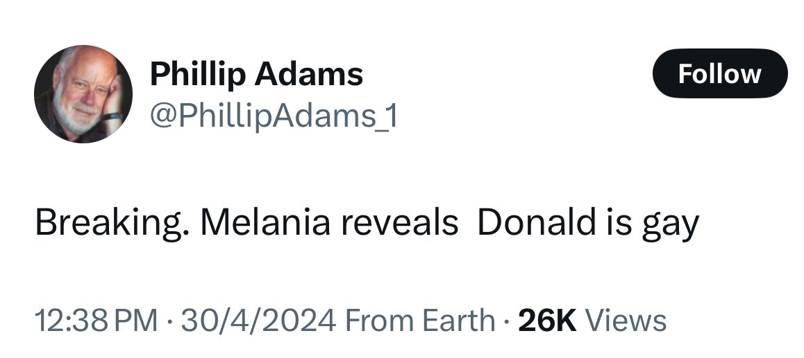 Even if true, why would it matter? Interesting that even the most ardent of ‘progressives’ still suggest “gay” as a pejorative…