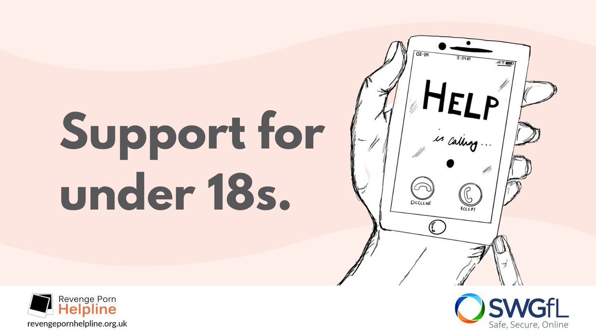 Although we can’t support anyone under 18, our website provides information about important services that can help. Find out more about the services available to support anyone under 18. ⤵️ revengepornhelpline.org.uk/how-can-we-hel…