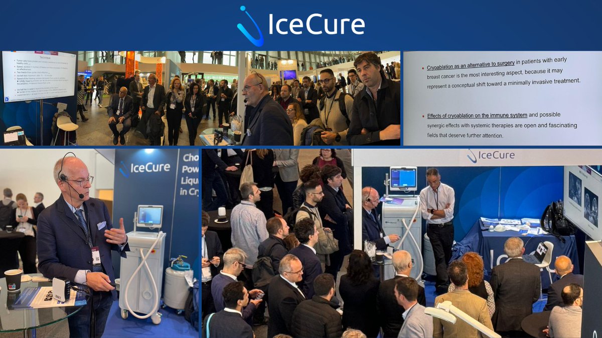 Thanks for a fantastic turnout at the #ECIO2024 @IceCureMedical booth for our talk on #breastcancer #cryoablation with Prof. Thomas Vogl of Frankfurt University. Don't miss the last hands-on ablation session with ProSense today at 17pm - @ECIOcongress