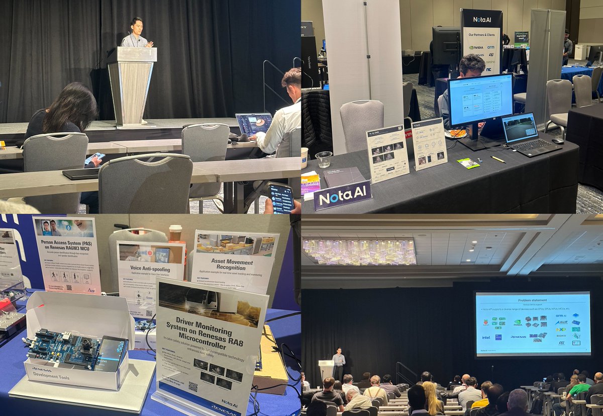 We extend our appreciation to all the global tech visionaries who attended the Nota AI® showcase at the #tinyMLSummit2024! We look forward to meeting you in the upcoming #EmbeddedVisionSummit2024 soon ✨
