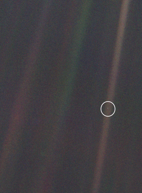 Most distant image of Earth, taken by NASA's Voyager 1 from out past Pluto