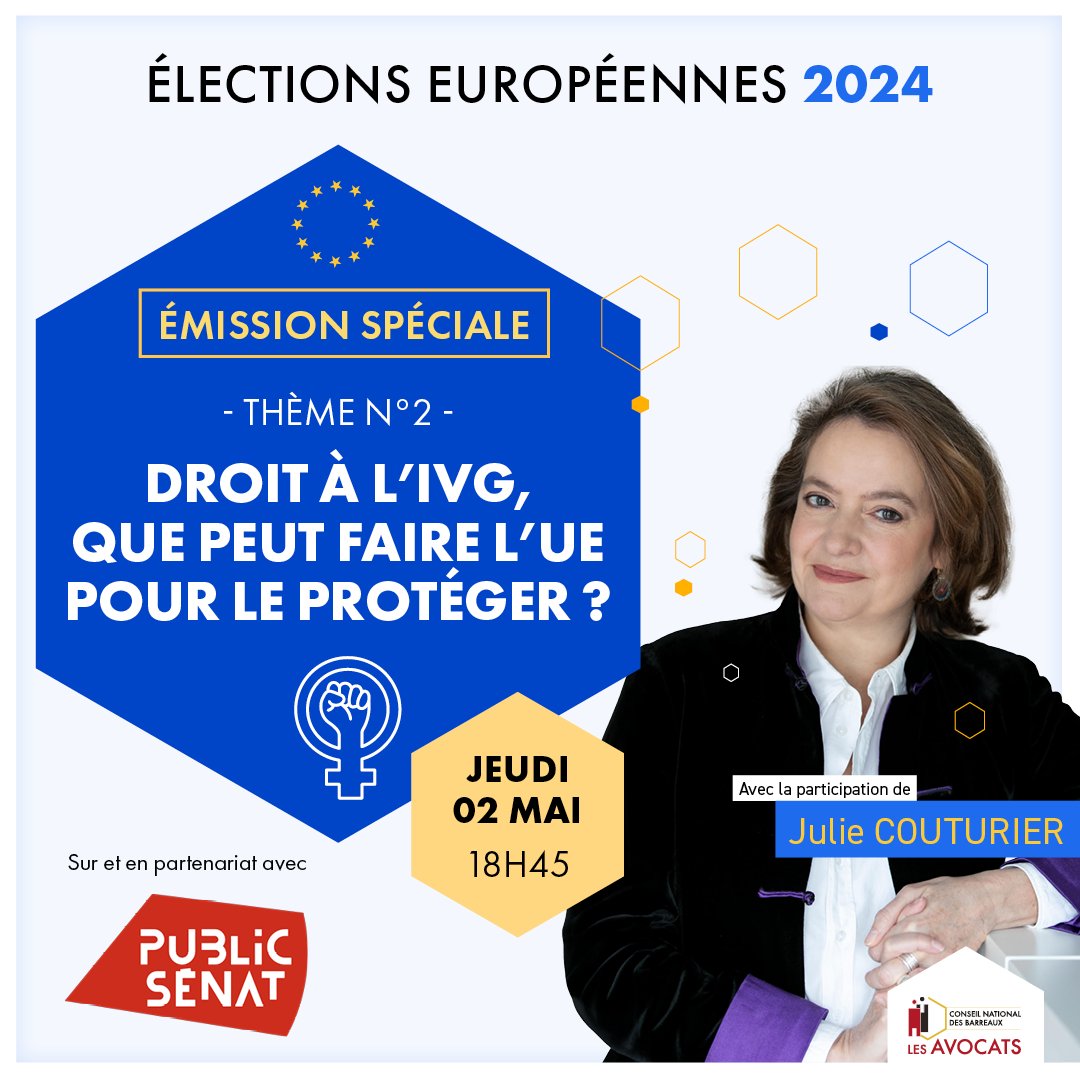 [MÉDIAS📺] Ne manquez pas la deuxième émission en partenariat avec @publicsenat sur les élections #Européennes2024 ! ✊ Au programme de ce numéro, une question centrale : après sa consécration dans la Constitution française, que peut faire l'Union européenne pour protéger le…