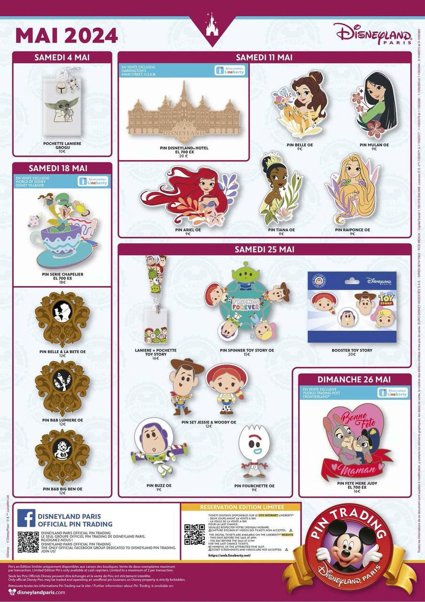 ✨ Affiche Pin Trading - Mai 2024 ✨ #disneylandparis