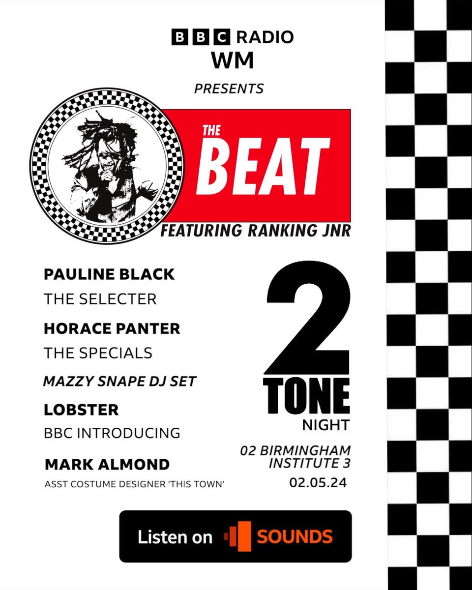 Featuring a headline set from @TheBeat ft @RankingJnr, a performance from @bbcintroducing-supported act @brumtownlobster and DJ sets from @mazzysnape, the one-off event also marks the culmination of the broadcast of This Town.
