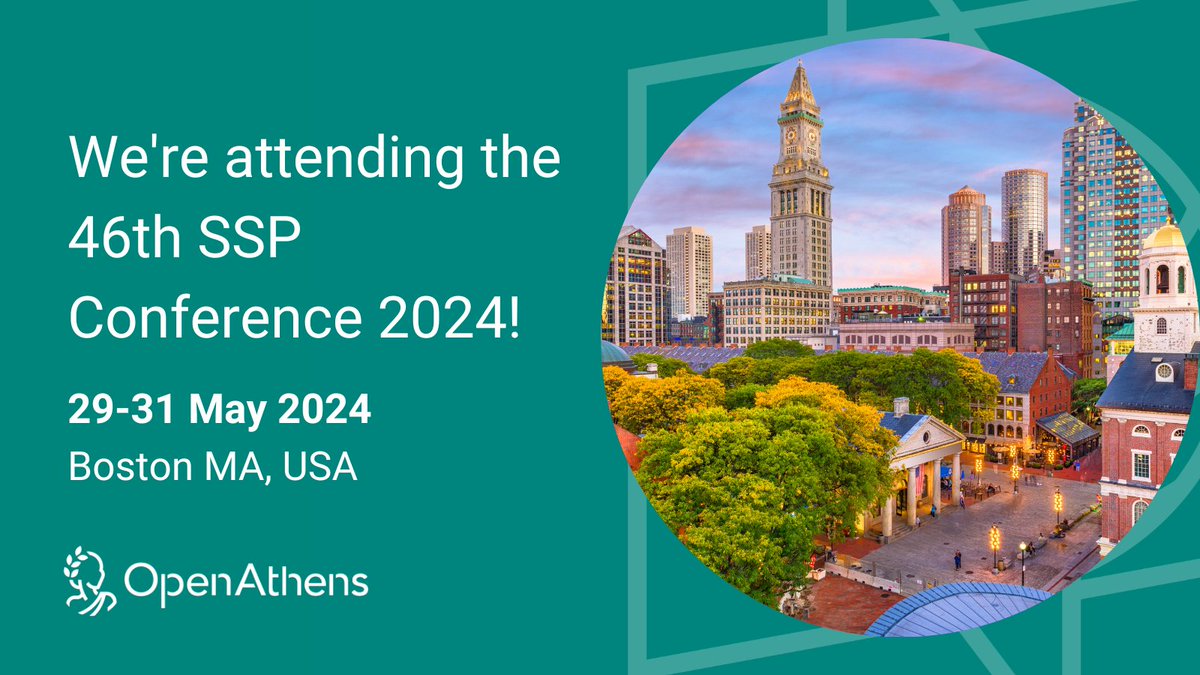 We're excited to be exhibiting at the 46th SSP Conference next month in Boston MA! Make sure to say hello to Kieran Prince, business development manager, to find out more about @OpenAthens! Find out more: openathens.net/events/ssp-con… #SSPConference @ScholarlyPub