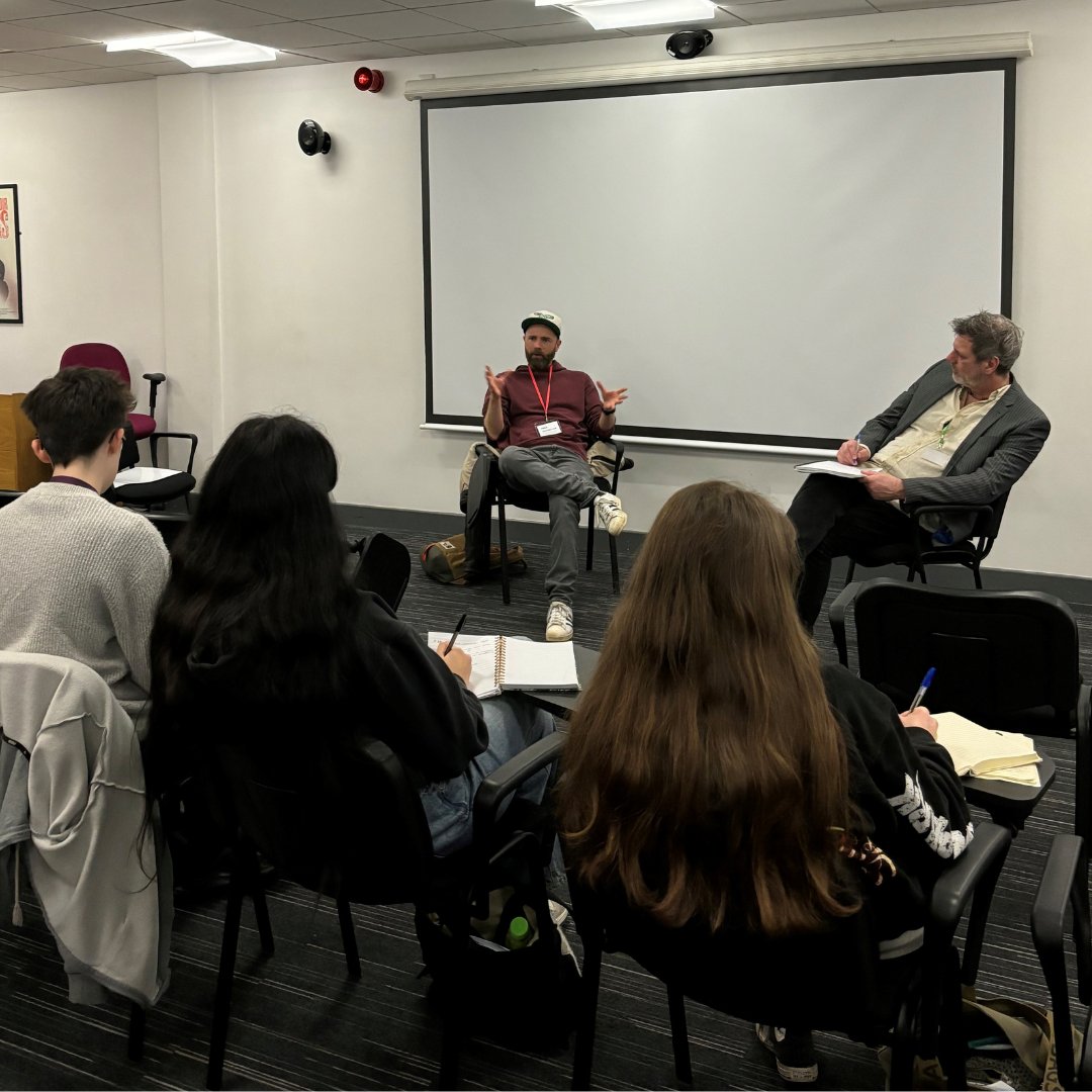 Ben Bruce, author of The Regulators book series visited our Hinckley Campus to give the current level 3 Journalism students a chance to practice their interview skills and give them a glimpse into life as an author.