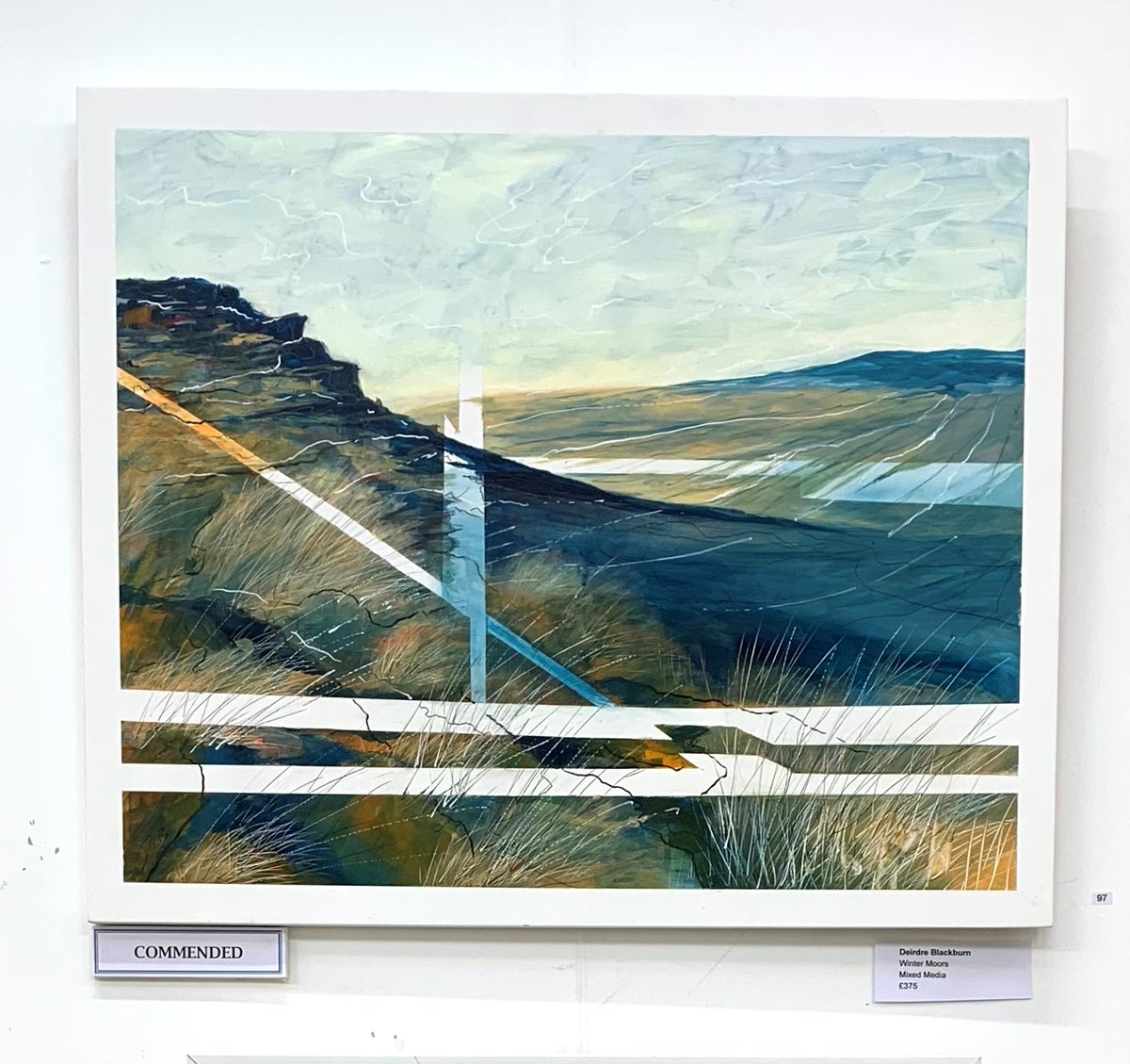 Our spring exhibition continues this week @stamfordarts and we hope you will visit and see our fantastic display of artwork. This dramatic landscape painting by Deirdre Blackburn, 'Winter Moors', received a well deserved commendation from our judge. Congrats Deirdre! #stamford